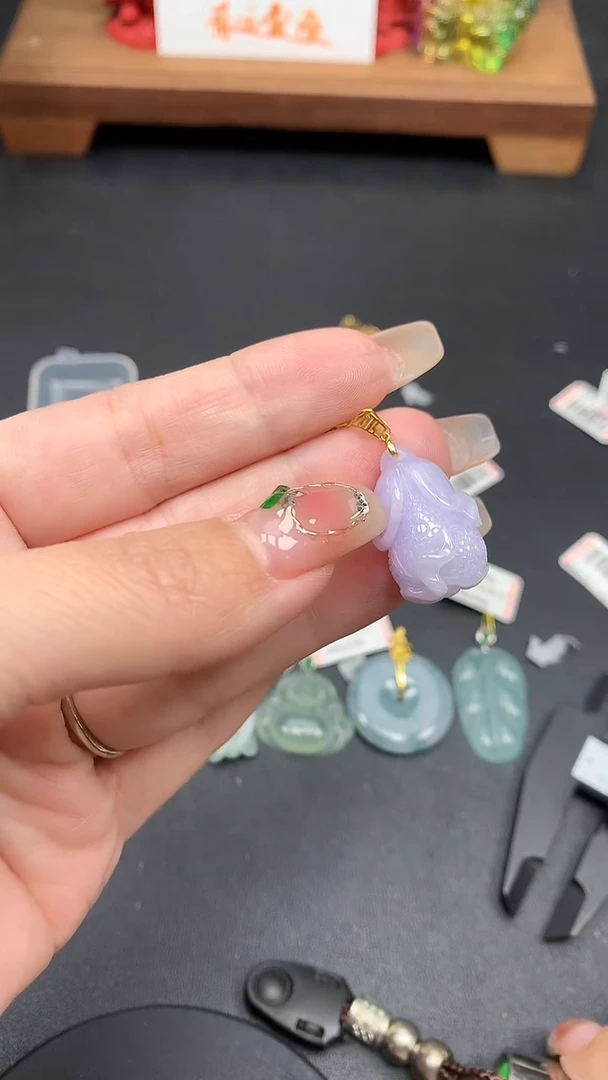 【闪购商品】翡翠吊坠(不含链)18K金镶嵌MS154679