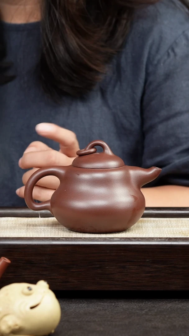 茶壶紫砂葫芦 枣红泥