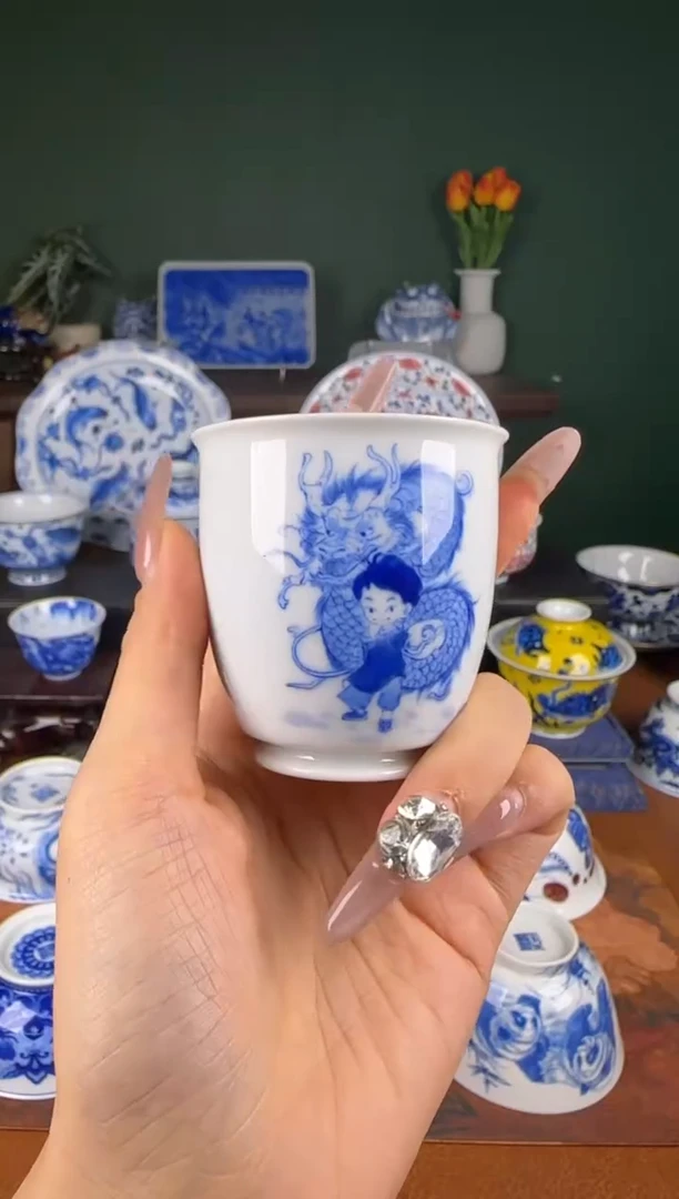 杯福利 景雨工坊 龙纹 闻香杯