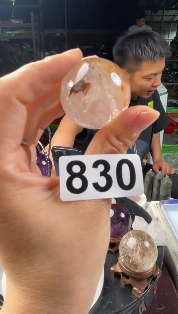 未镶嵌水晶大型摆件（非配饰）白水晶骸骨球830