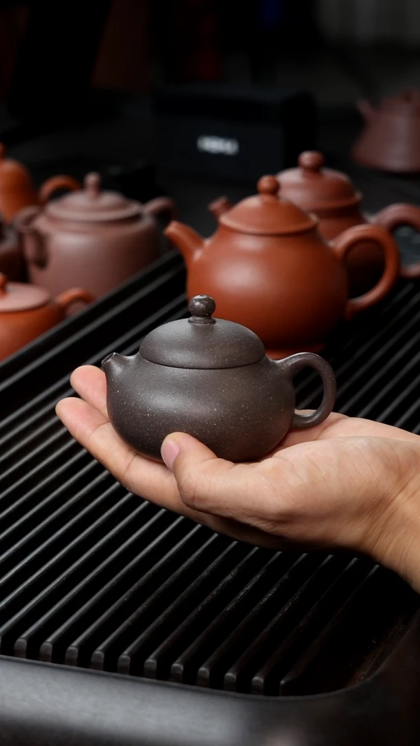 茶壶紫砂今****?千禧紫泥文旦半手微瑕气窑88