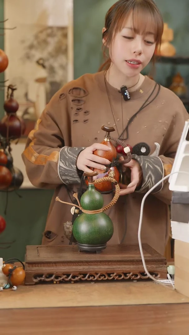 【闪购商品】378号精品天然大漆工艺防渗内胆酒葫芦~