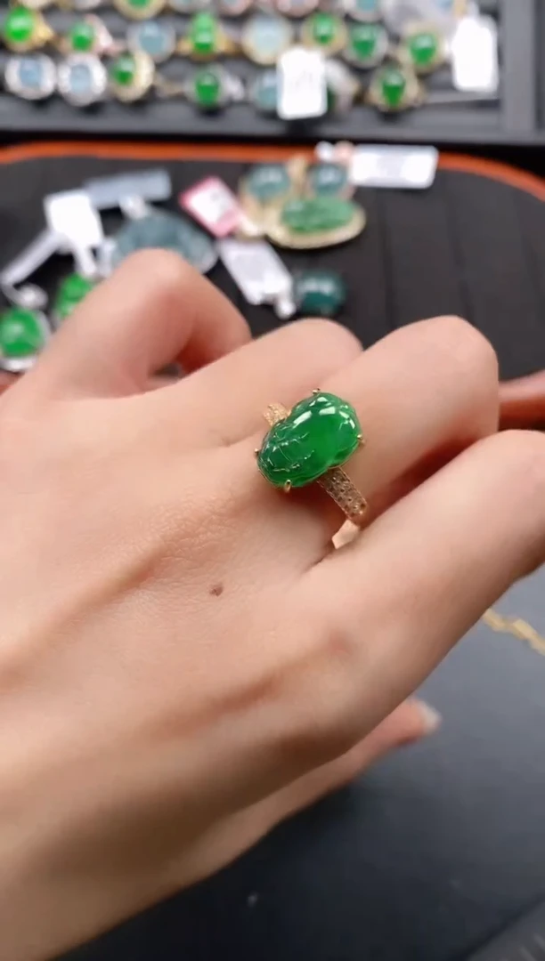 银S925镶嵌戒指翡翠11111