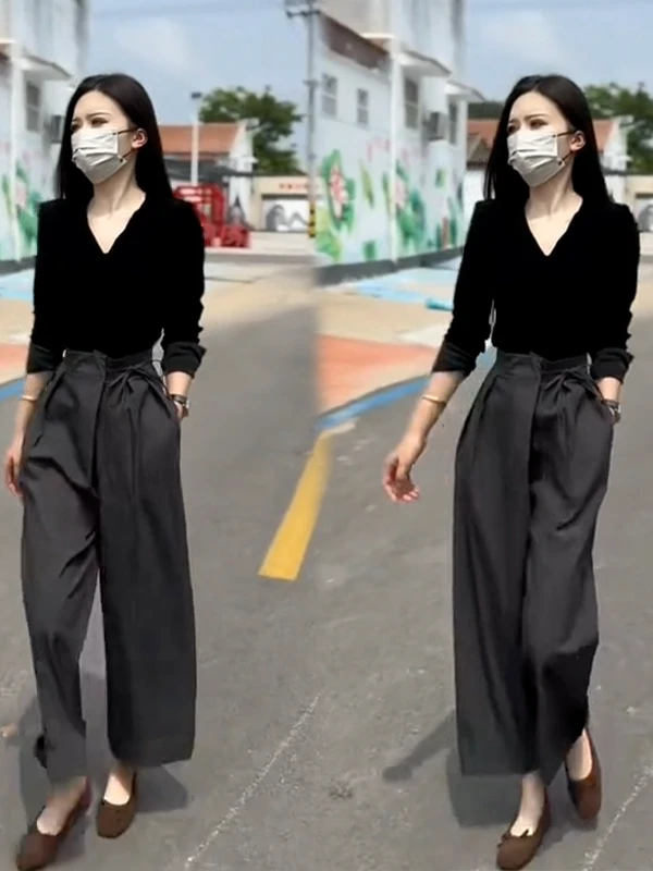 2025洋气超好看女神穿搭搭配一整套时尚气质小香风长袖上衣减龄女