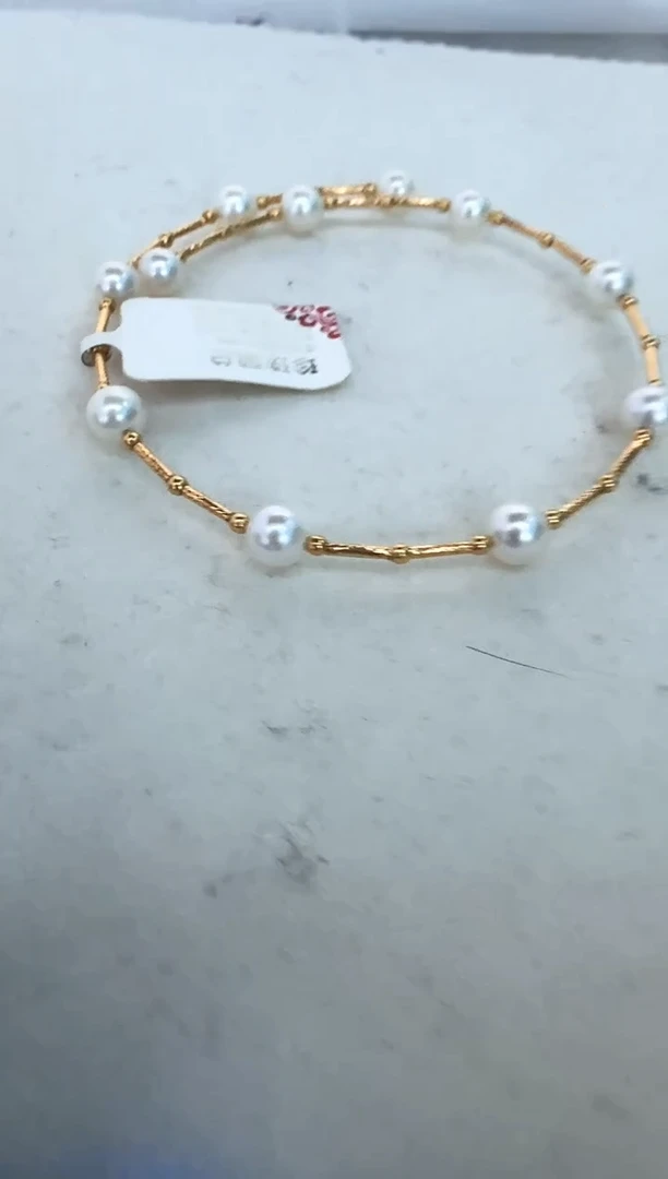 【闪购商品】海水珍珠手镯18K金镶嵌手镯