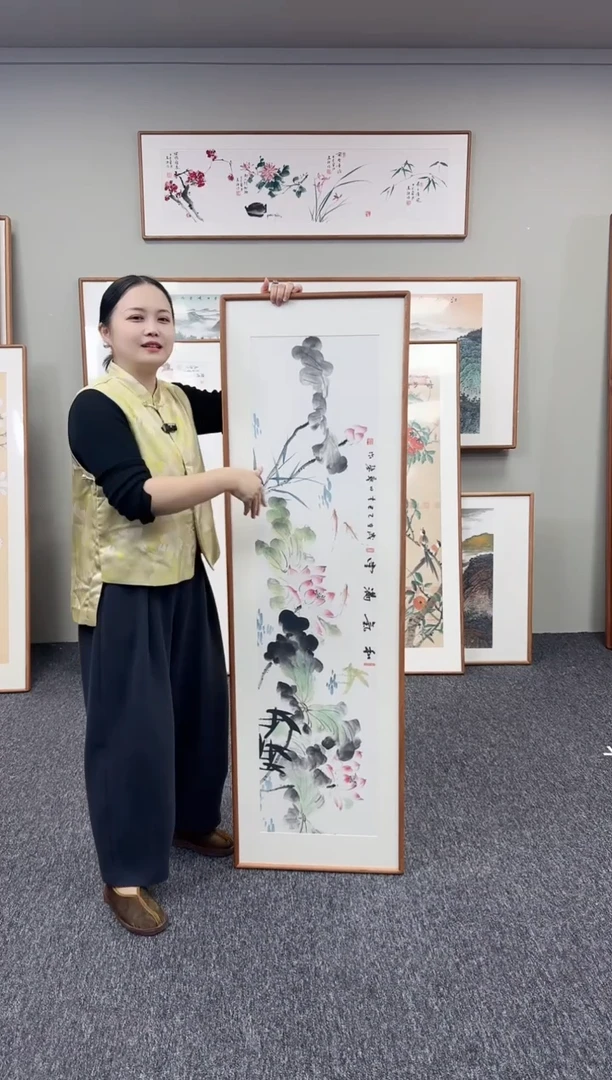 国画和气满堂155*45手绘作品