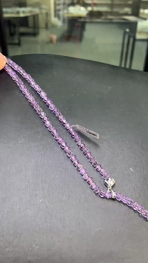 颈饰未镶嵌水晶紫水晶紫藤幽梦项链7mm+ JP57795