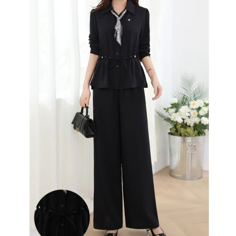 V3007 秋季新款时尚气质优雅设计感两件套新款高端显瘦时尚套装