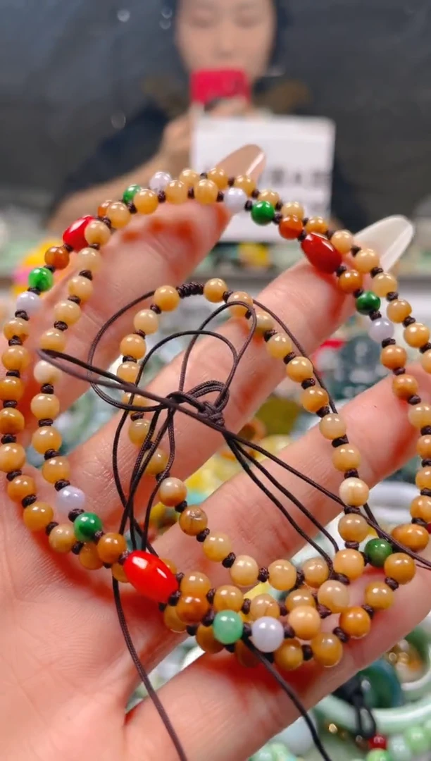 【闪购商品】翡翠颈饰未镶嵌3-4MM/B/翡翠A货一图一物