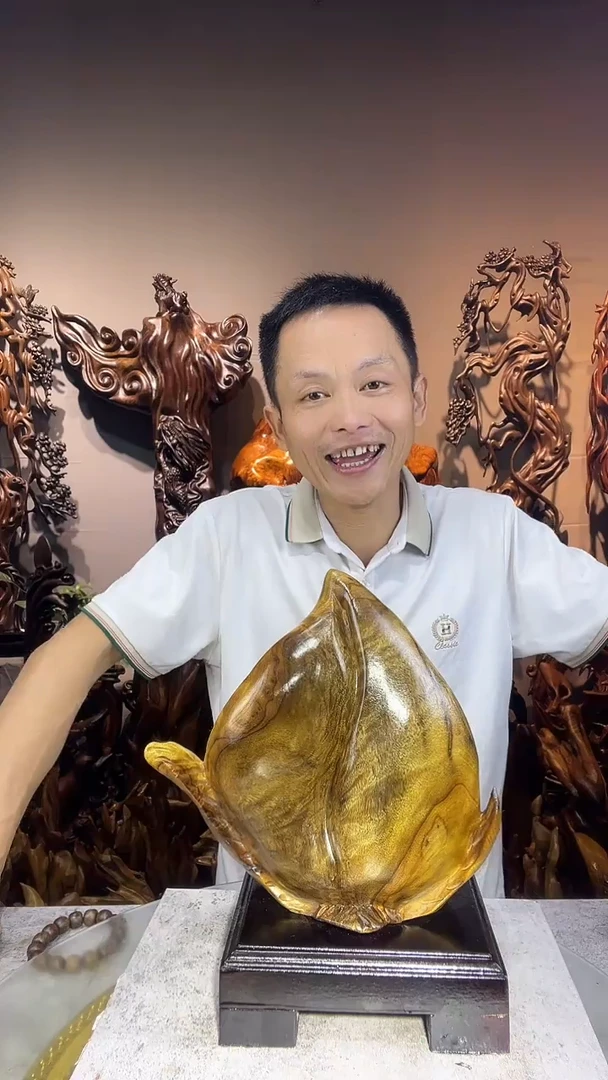 金丝楠平**水小叶桢楠随行摆件17