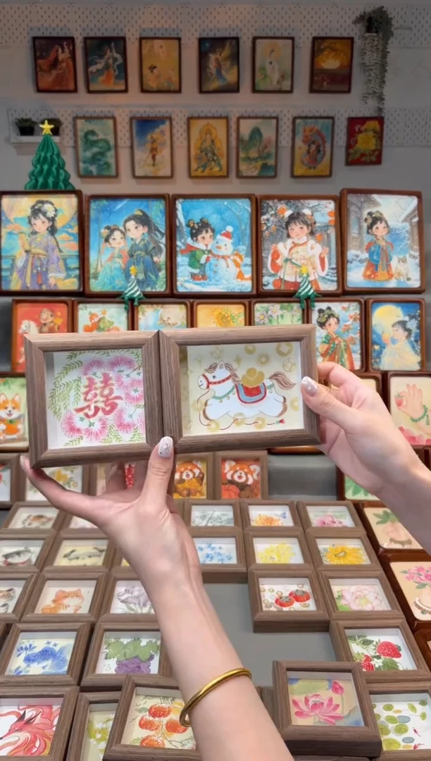 国画合欢双喜 马上有财 一组11