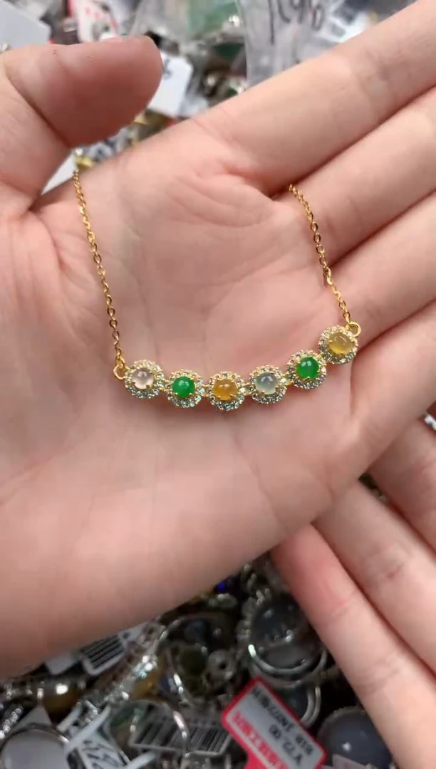 银S925镶嵌戒指翡翠222----7