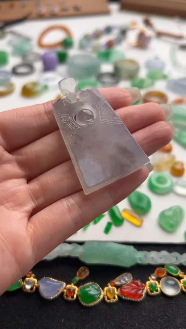 定制翡翠未镶嵌仿古牌30000+1500