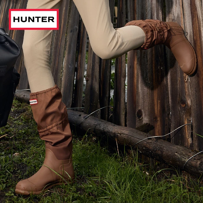 HUNTER女靴经典惠灵顿高筒靴防水防滑户外露营鞋靴休闲鞋女鞋