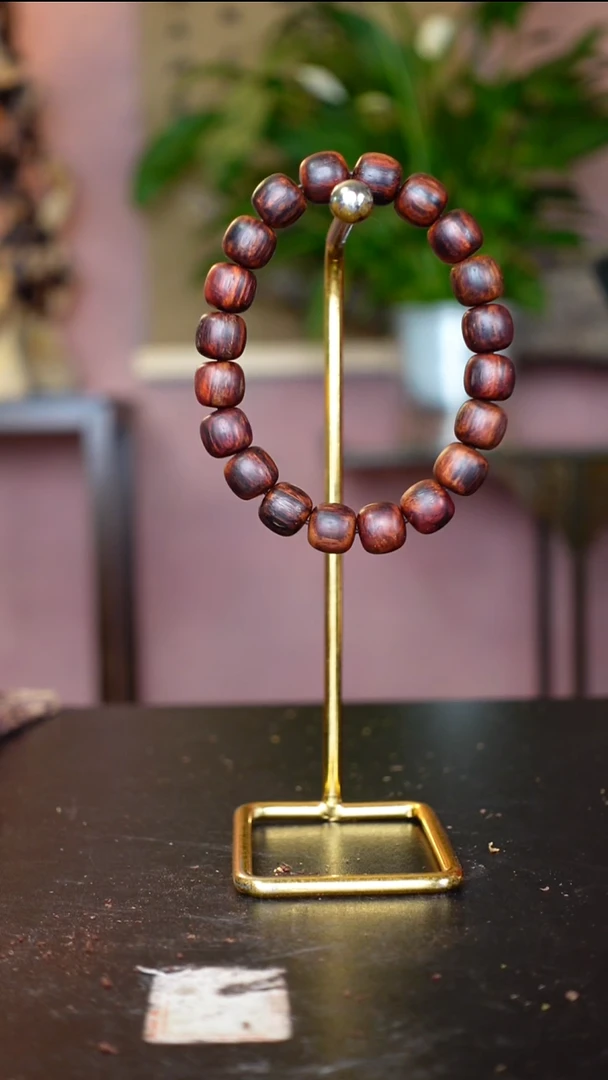 降真香手串/手链海南降真香大叶1.0*1.1五彩料沉水单圈16克+