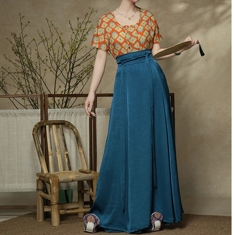 华序九章唐制复原汉服圆领唐褙子齐腰十二破群日常通勤春夏