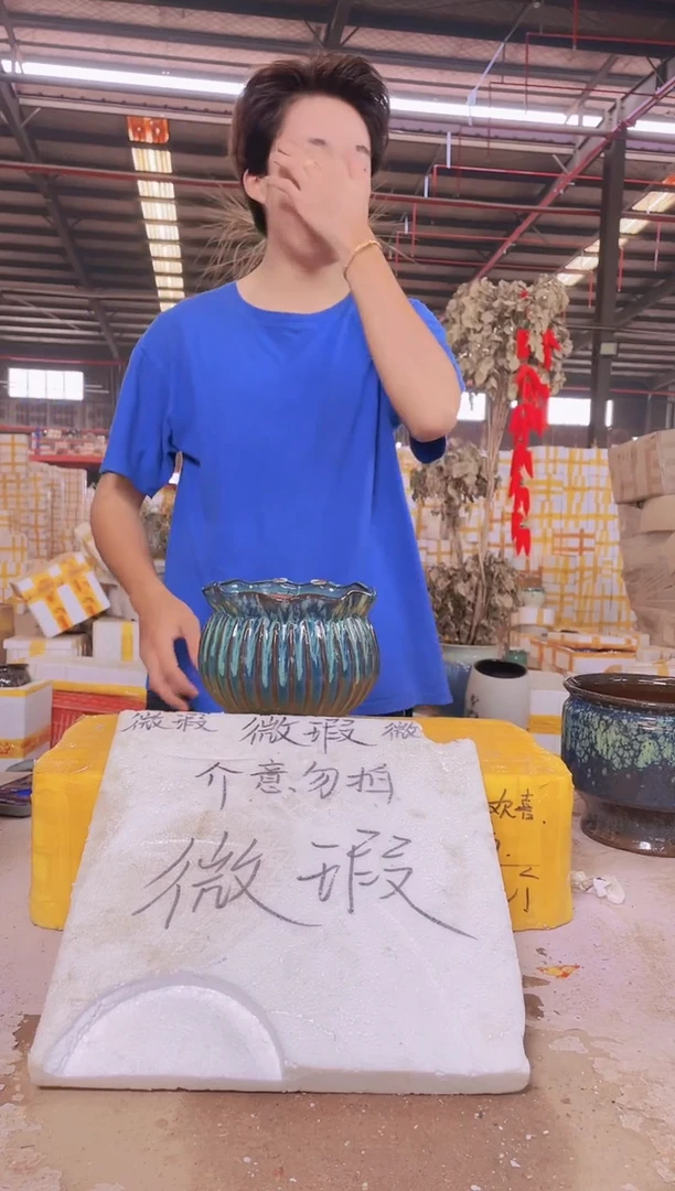 18*15宜兴紫砂粗陶花盆