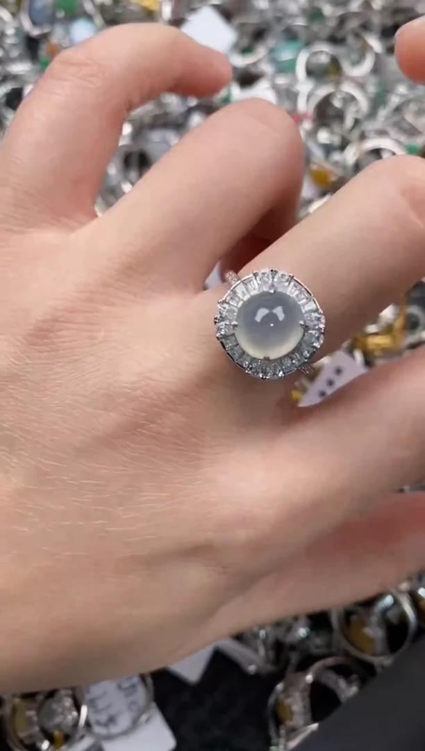 银S925镶嵌戒指翡翠777                6