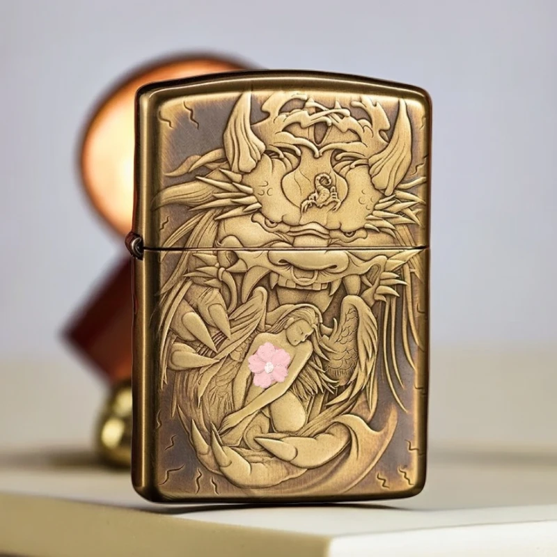 Zippo打火机黄铜盔甲3D立体浮雕般若214-DY9912FD