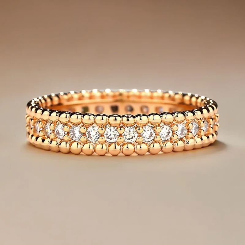 金杰福 Q【万花筒】0.8克拉时尚百搭小众戒指女戒指