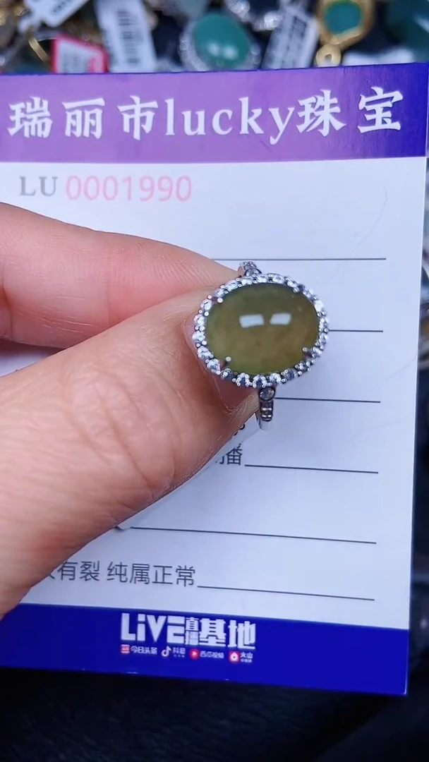 颈饰银S925镶嵌翡翠1990