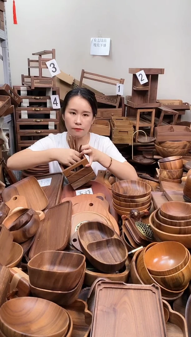 南美胡桃木收纳筐12*12*12cm