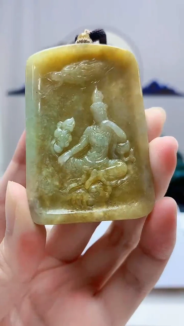 未镶嵌定制翡翠5159zm-毛货挂件观音47