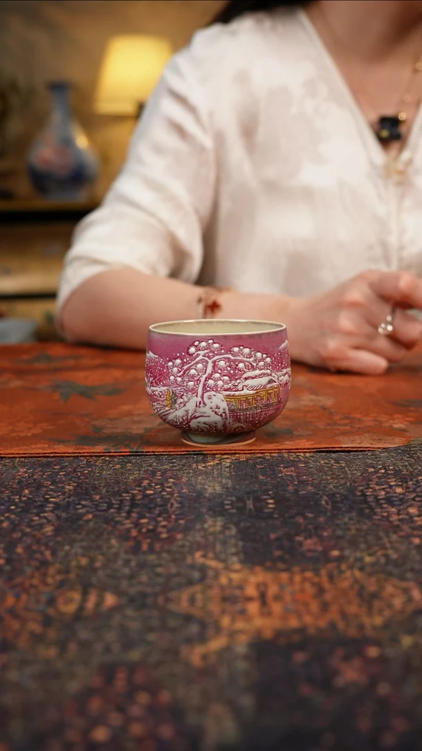 杯景德镇陶瓷杯碗柴烧多人