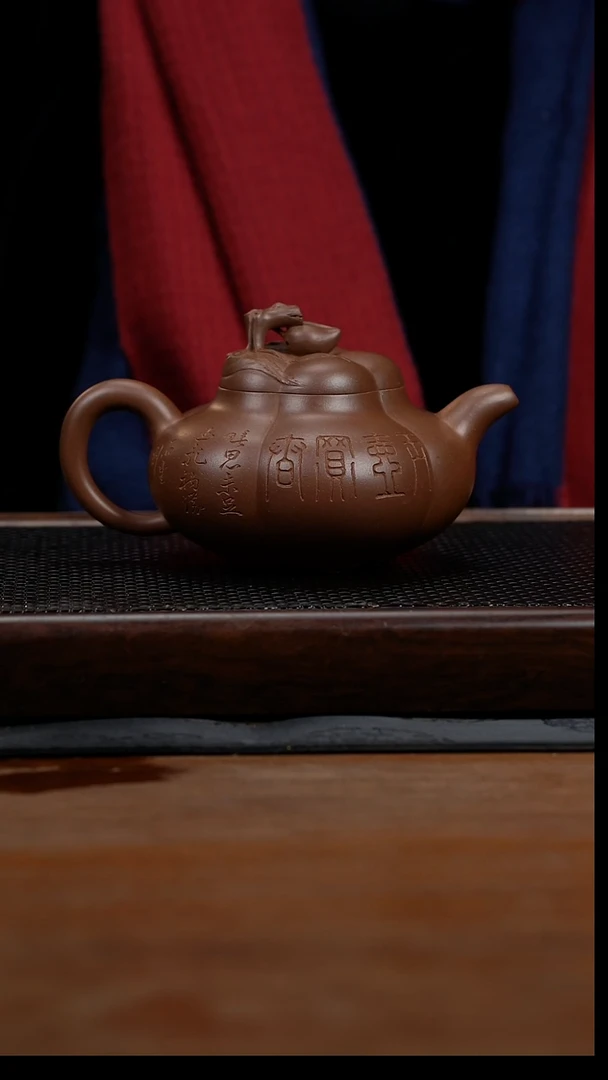 茶壶紫砂460cc黄龙山原矿紫泥上合桃13