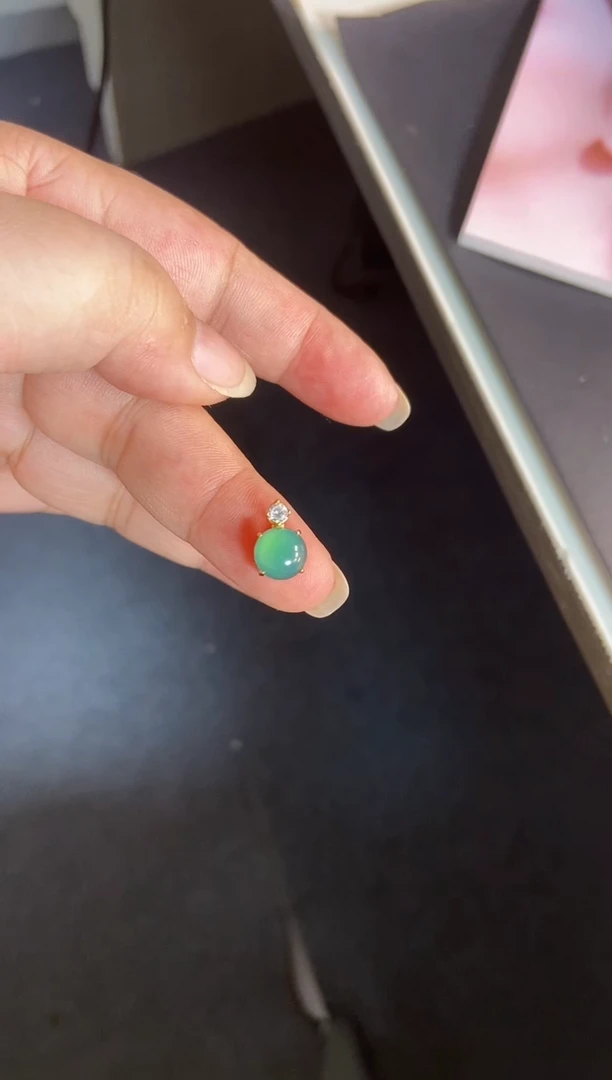 吊坠(不含链)银S925镶嵌翡翠1
