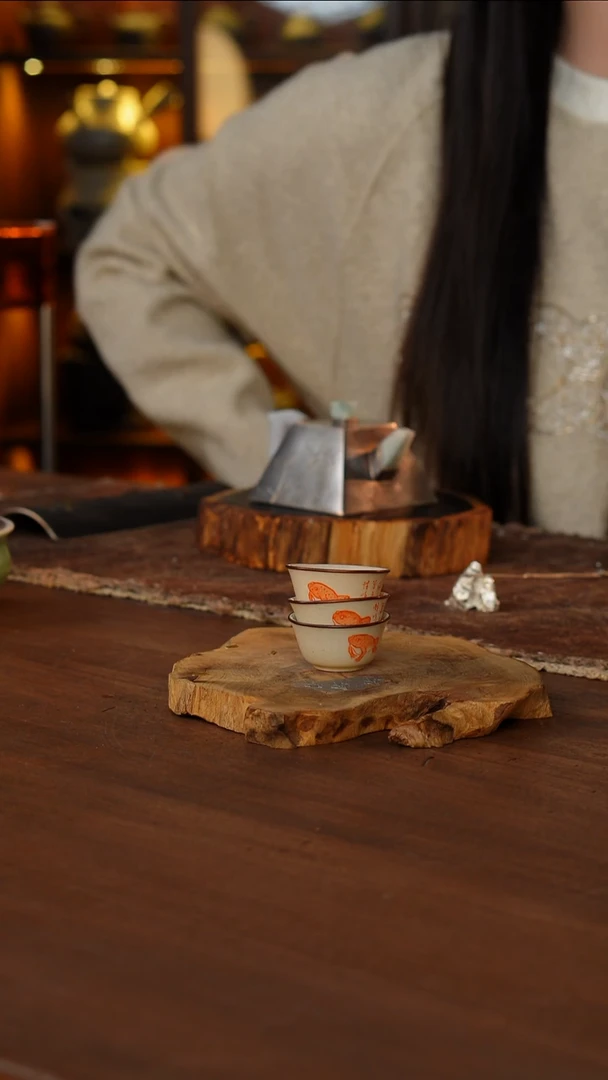 包铜梵红蟾蜍一口杯3只款