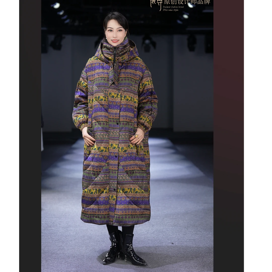 【镶守·知沁】冬季时尚轻奢保暖长款百搭休闲白鹅绒服外套20Y6262