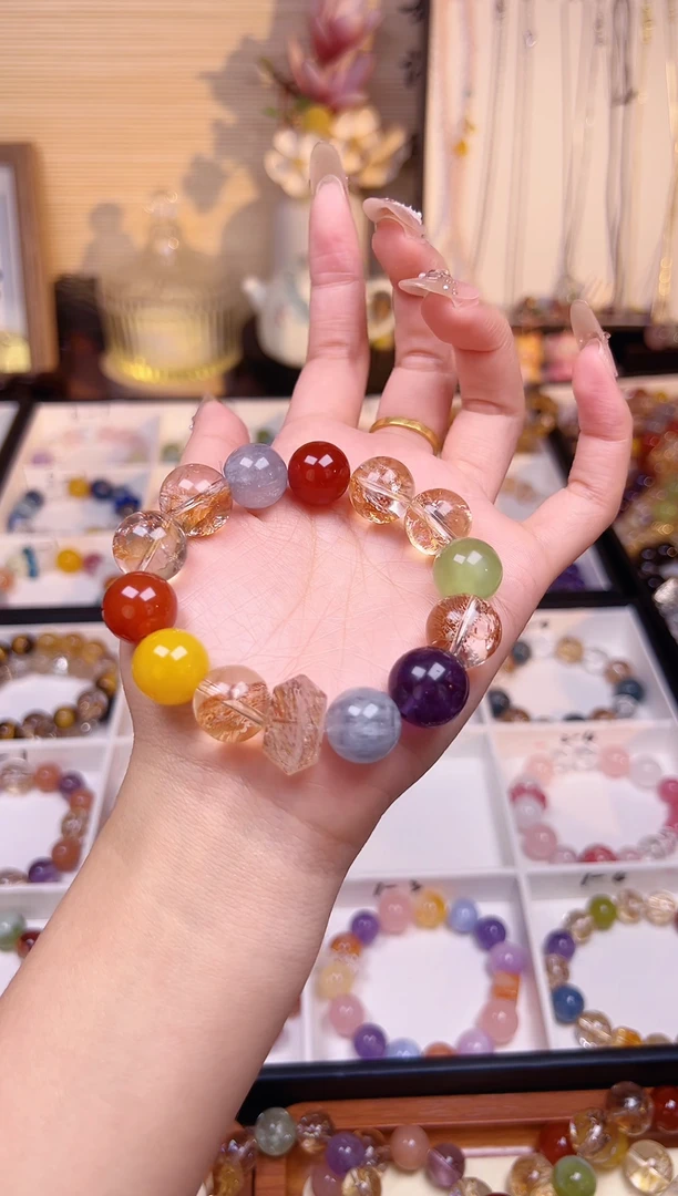 未镶嵌手串水晶青花瓷