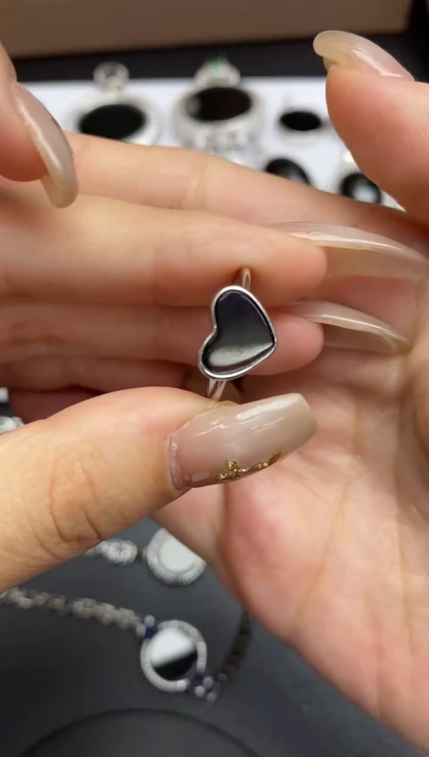 银S925镶嵌定制翡翠翡翠饰品~