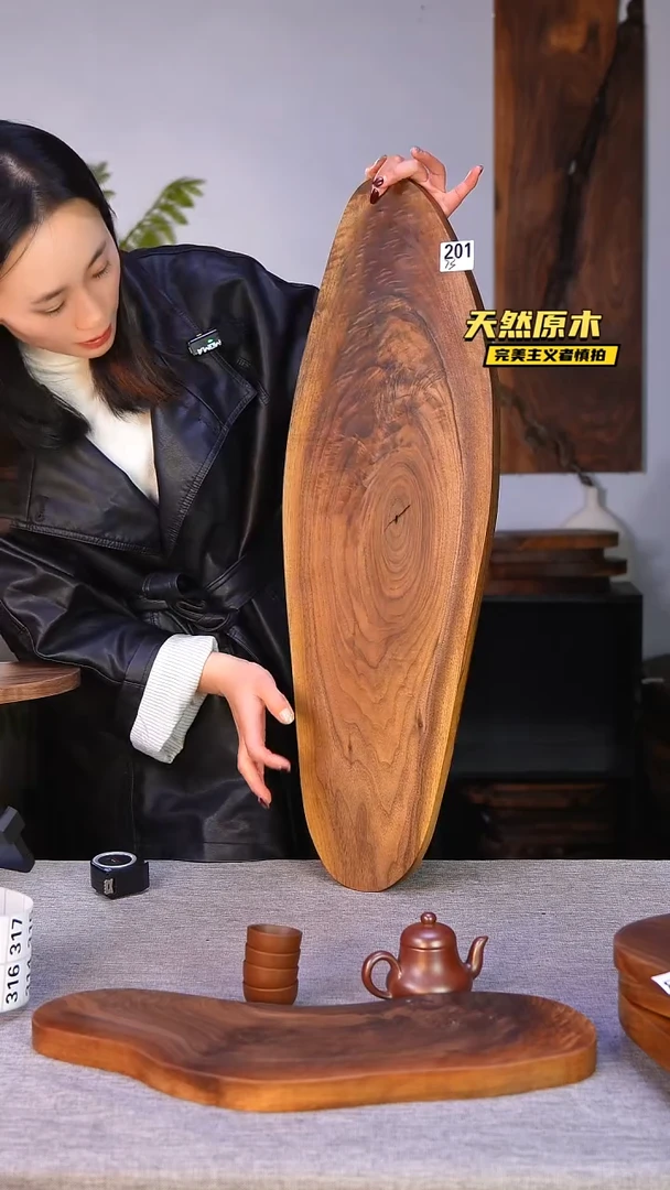 木北美黑胡桃原木.干裂疤结不属于商品质量问题完美主义者慎拍