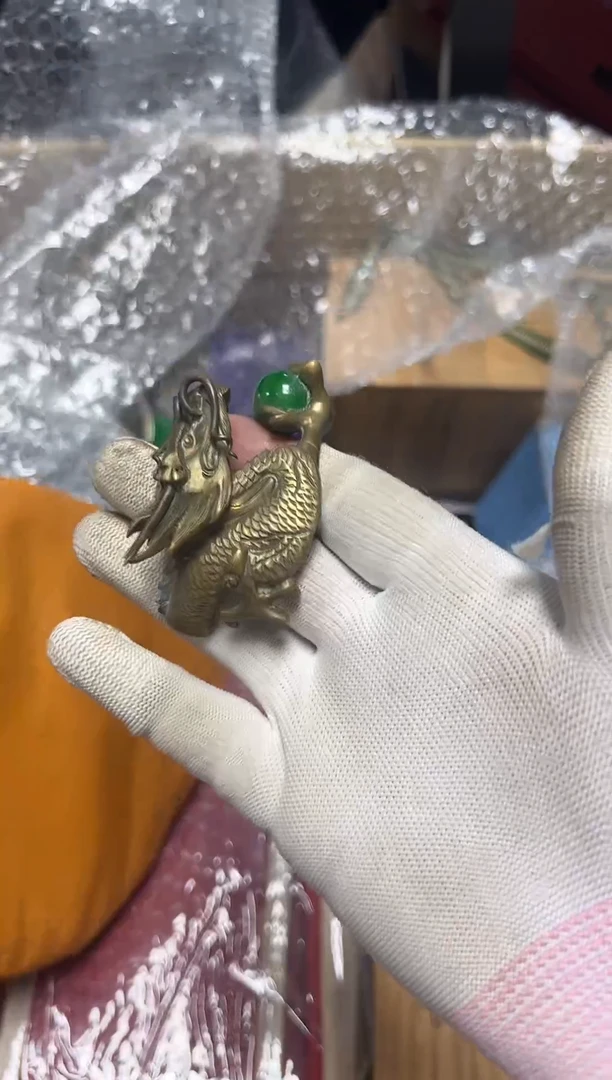 瓷片工艺品杂项勇**心3409