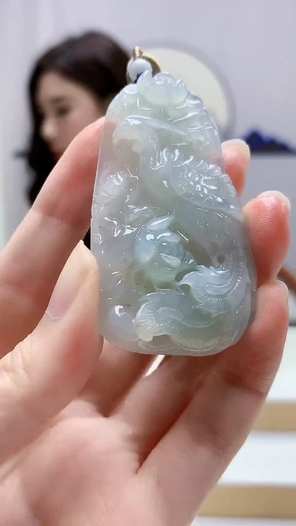 未镶嵌定制翡翠4829zm-毛货挂件凤凰85
