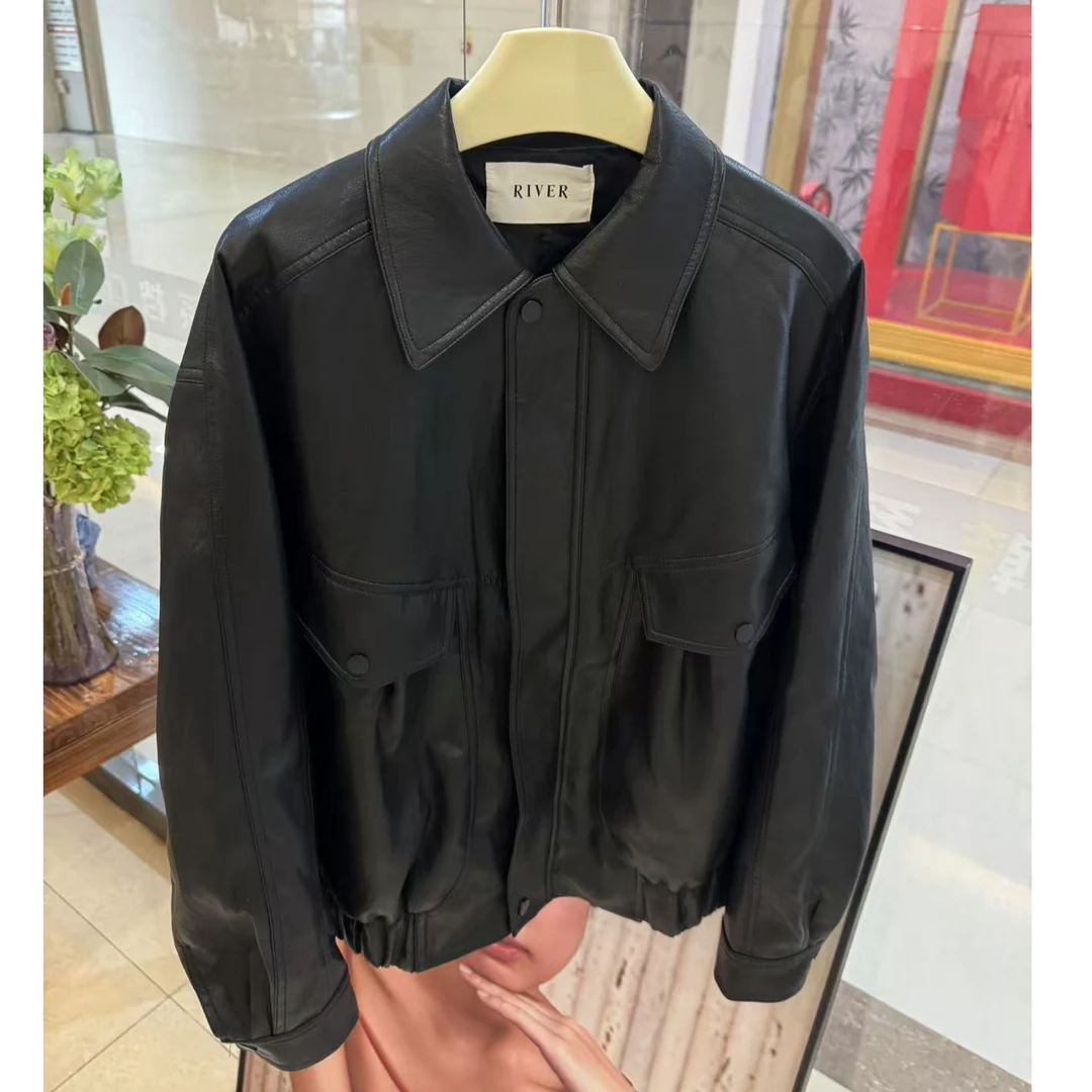 韩东大门RIVER皮衣外套