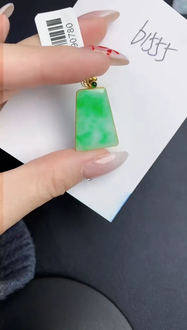 【闪购商品】翡翠颈饰18K金镶嵌0000000000