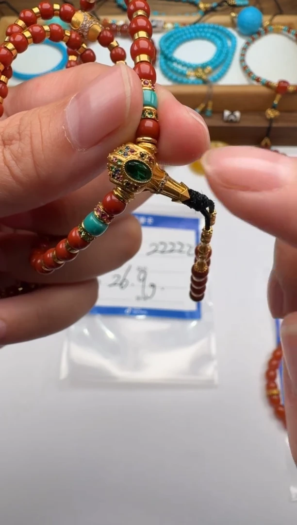 18K金镶嵌手串手串南红玛瑙商*～111111