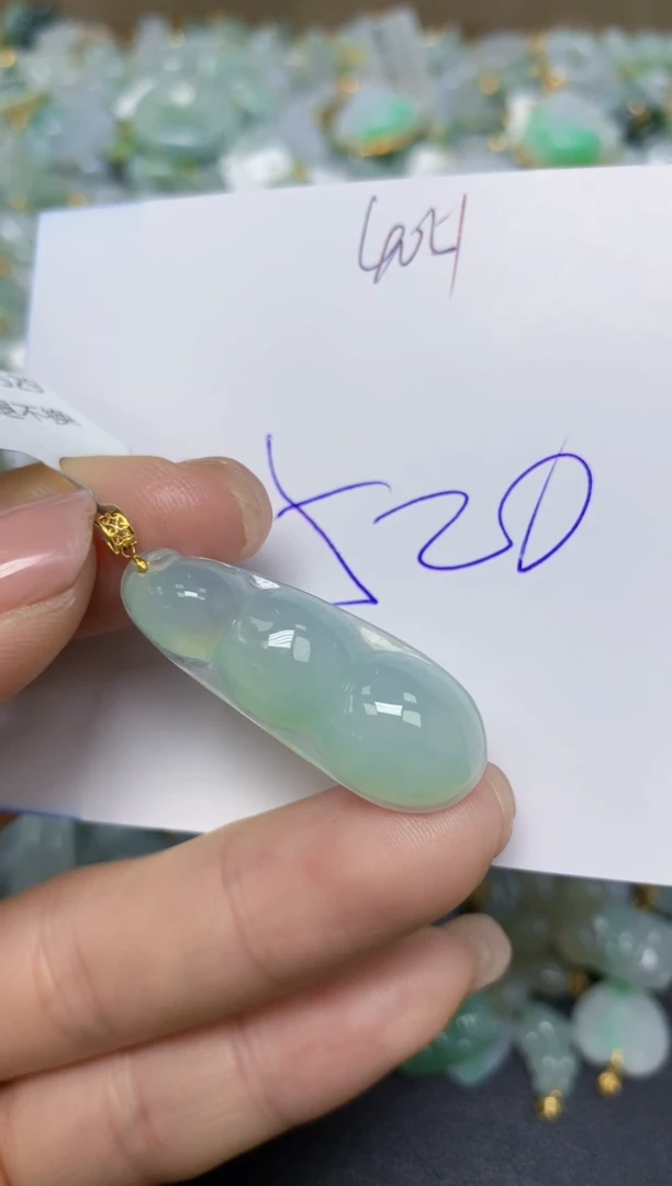 【闪购商品】翡翠挂件18K金镶嵌 天然翡翠A货