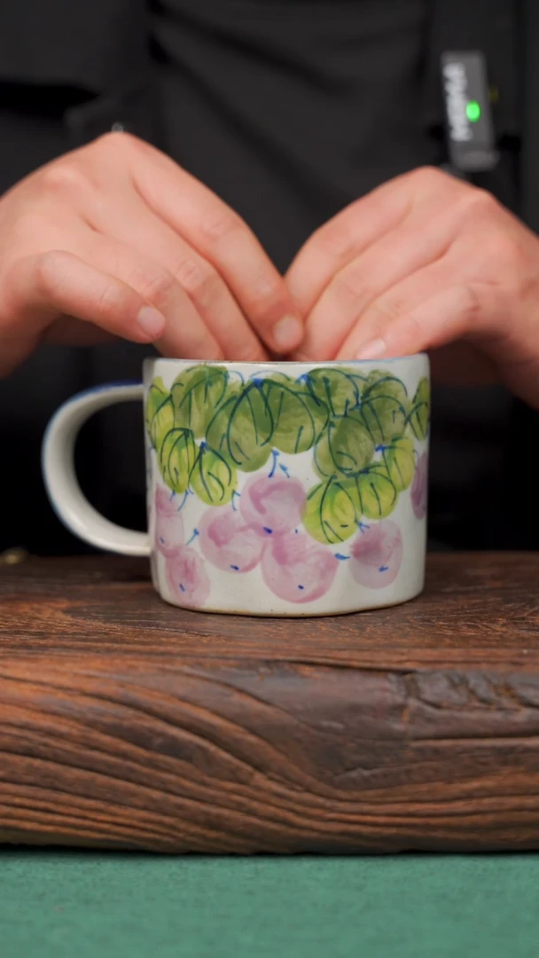 【闪购商品】瓷片64寻一缕瓷香杯釉下手工手绘瓷器