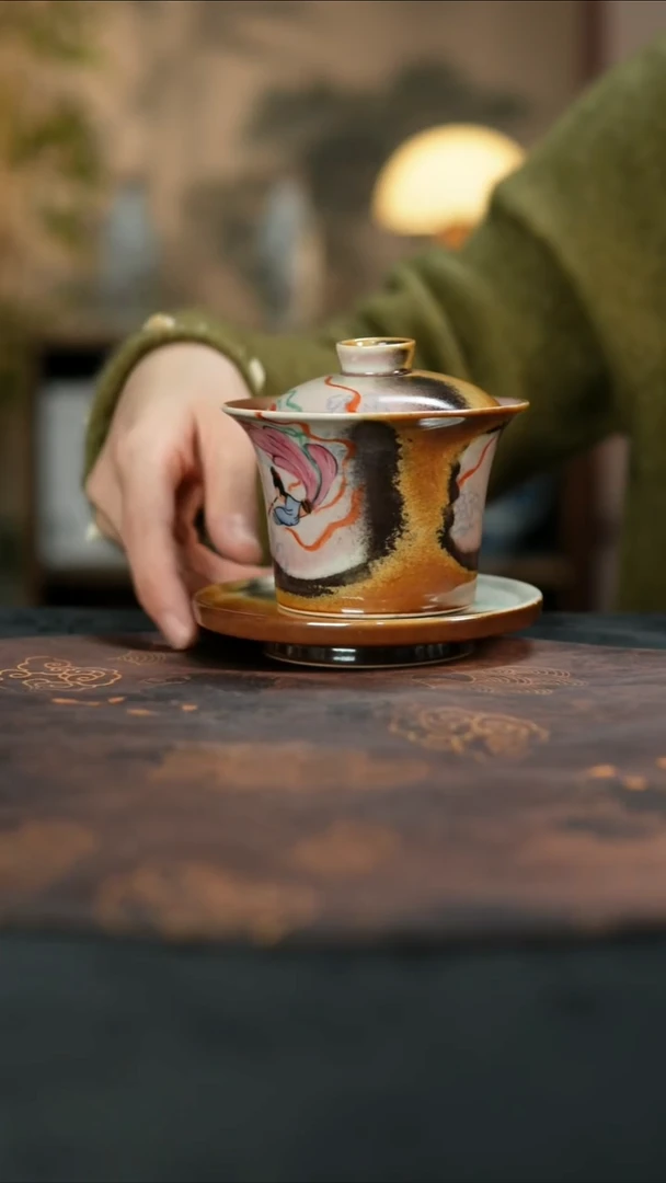 景德镇陶瓷杯碗柴烧多人