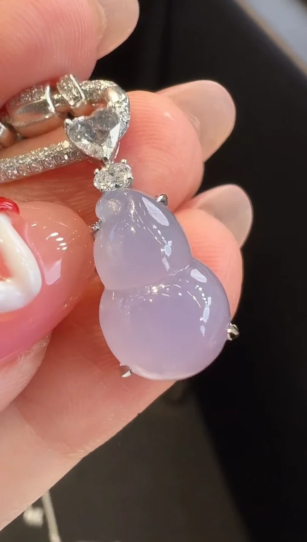 吊坠(不含链)18K金镶嵌翡翠吊坠