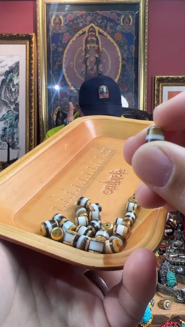 18K金镶嵌.玛瑙/玉髓84号  玛瑙大号剁珠套装ylp6-8mm多样性发1