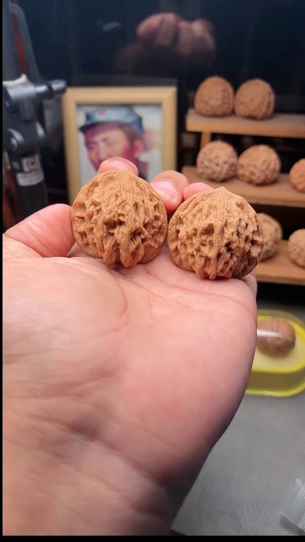 吊坠文玩核桃麦穗虎头43