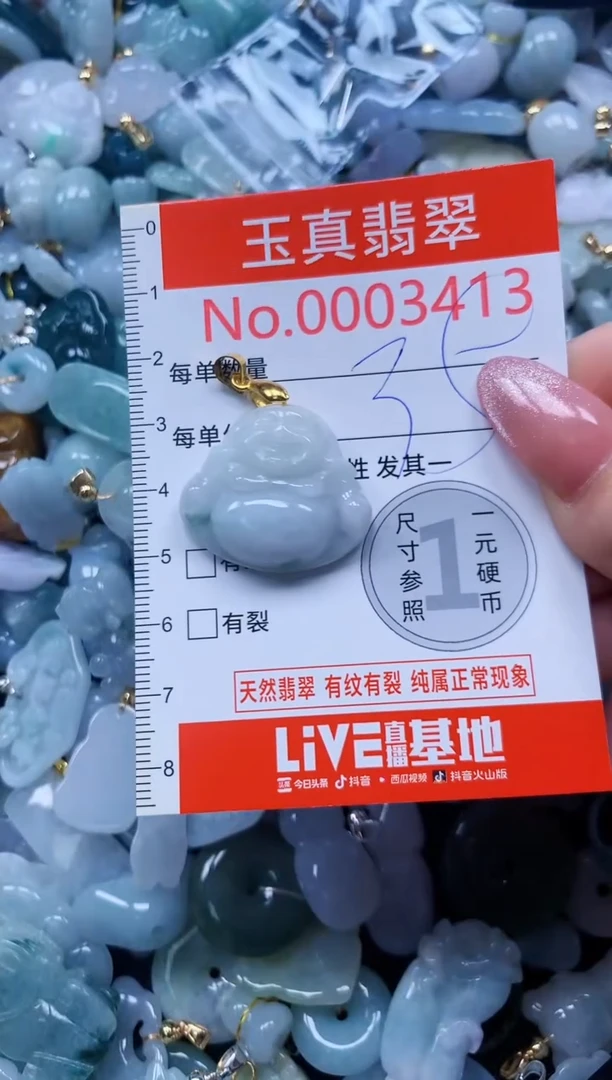 翡翠未镶嵌吊坠(不含链)3413