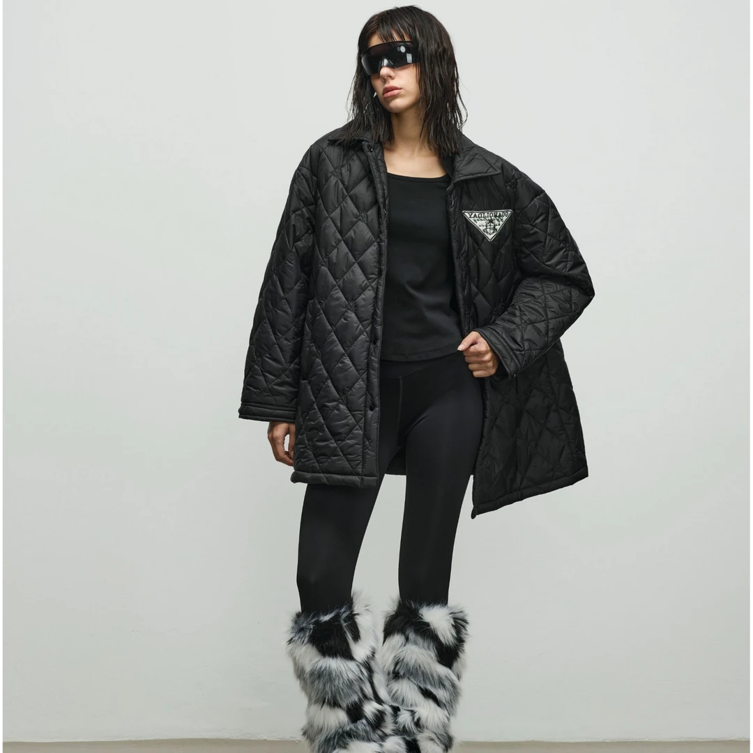 GGAHOLIDAY美式街头潮流宽松休闲保暖中长棉服外套-154091