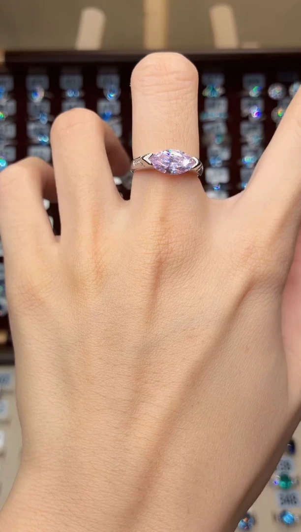 彩色蓝宝石戒指银S925镶嵌000