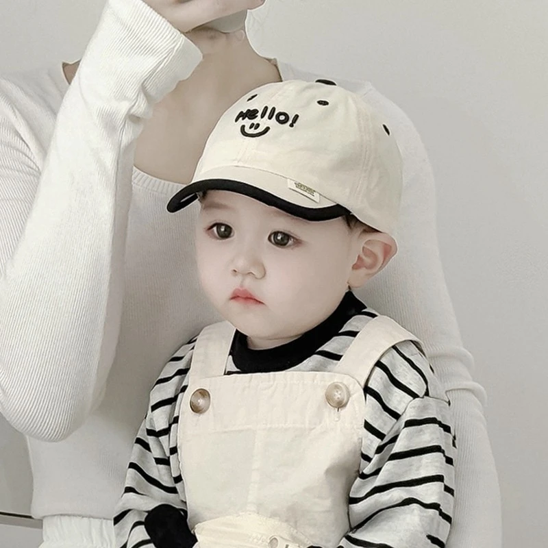 宝宝鸭舌帽春秋男女童百搭短檐棒球帽夏季遮阳帽子儿童太阳帽棉布